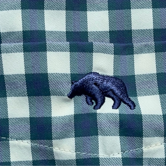 Onward Reserve Performance Button Down Shirt Mens Size Medium Blue Ivory Checked - Picture 3 of 16